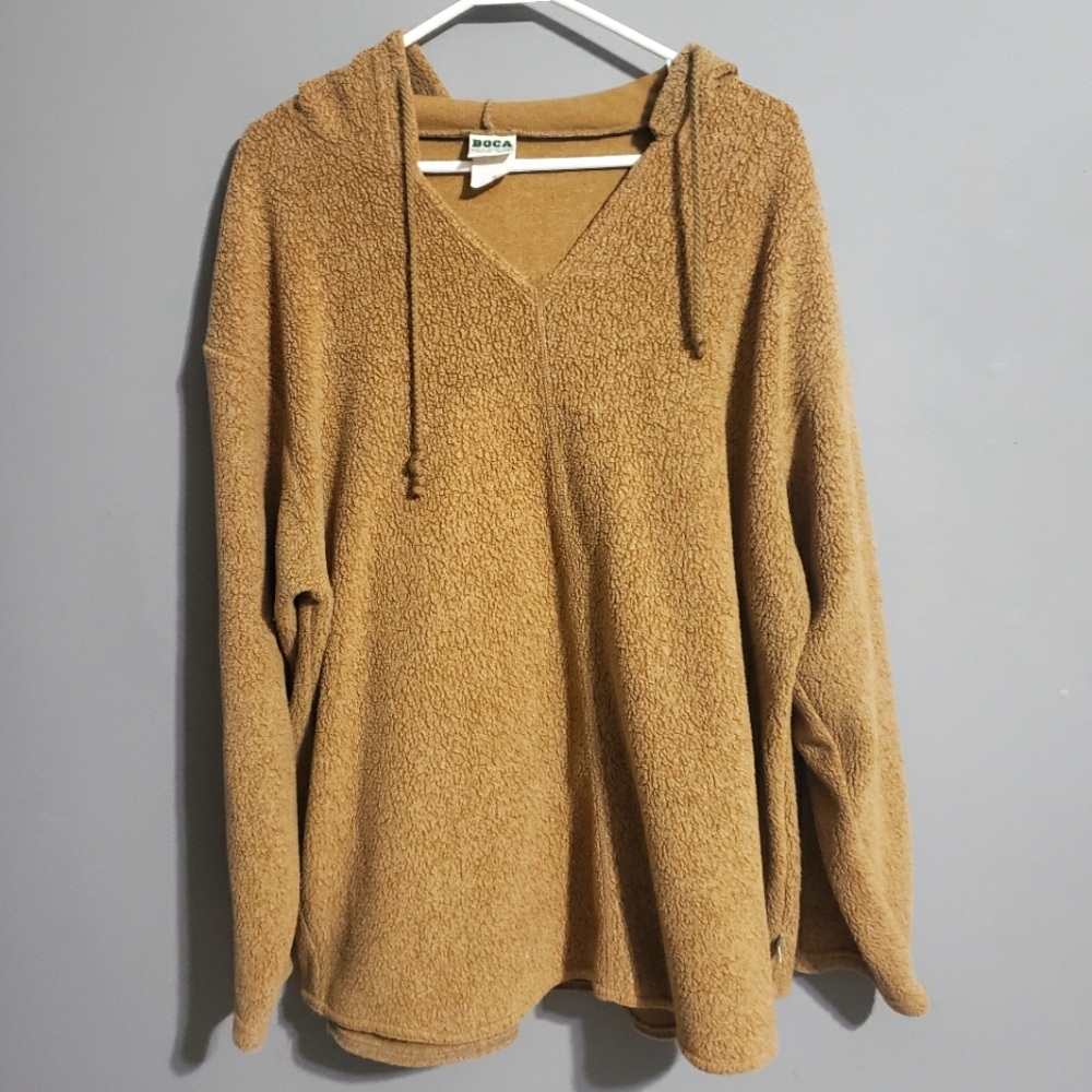 Vintage BOCA fluffy brown hoodie